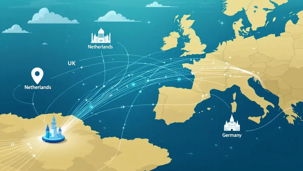 Underwater fibre optic cable north sea connecting uk netherlands belgium germany