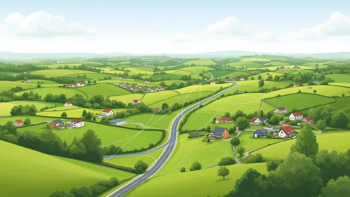 Fibre optic cables connecting houses offices farms southern england