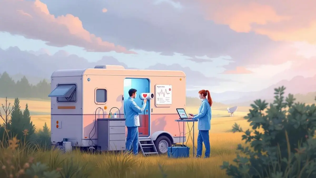 Mobile heart health screening outdoor remote uk countryside telemedicine