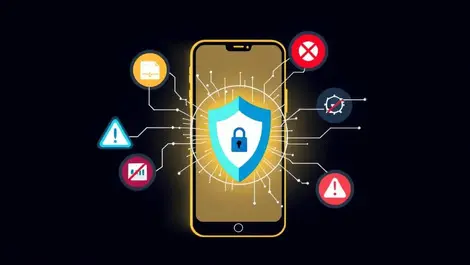Secure mobile phone digital shield blocked scam alerts mobile network safety