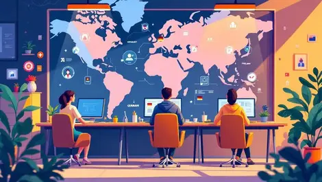 Global ai classroom singapore germany finland flat vector stem
