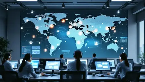 Global contact center omnichannel support analytics operations room