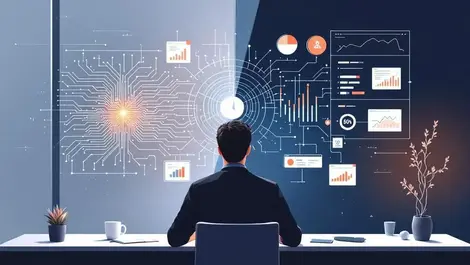 Business analyst quantum circuit enterprise dashboard skills icons