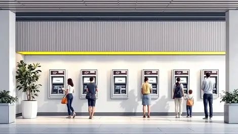 Uk leisure venue atm cash withdrawal illustration